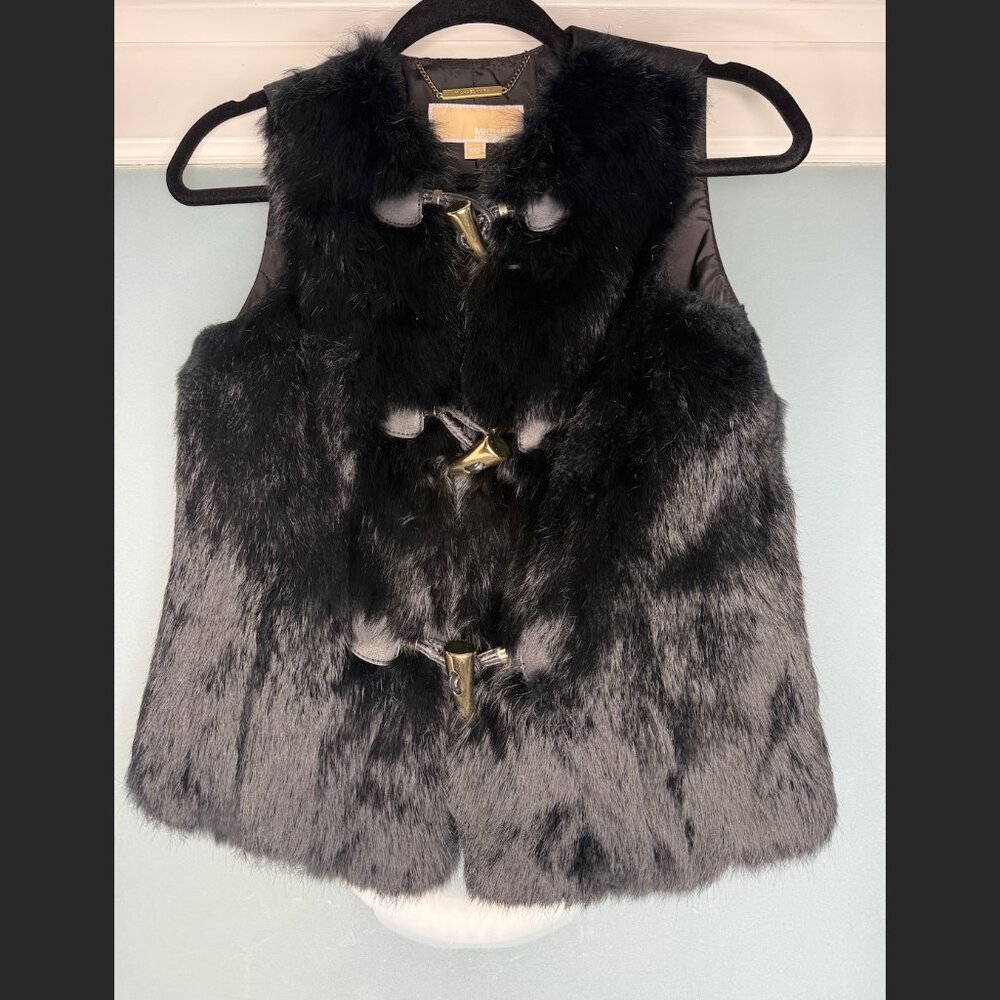 MICHAEL Michael Kors  Rabbit Fur Vest Black XXS - Great Condition